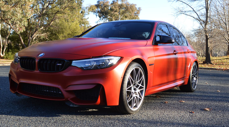 paint protection bmw M3 competition satin matte red canberra